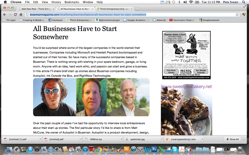 All Businesses Have to Start Somewhere – Article in Bozeman Magazine