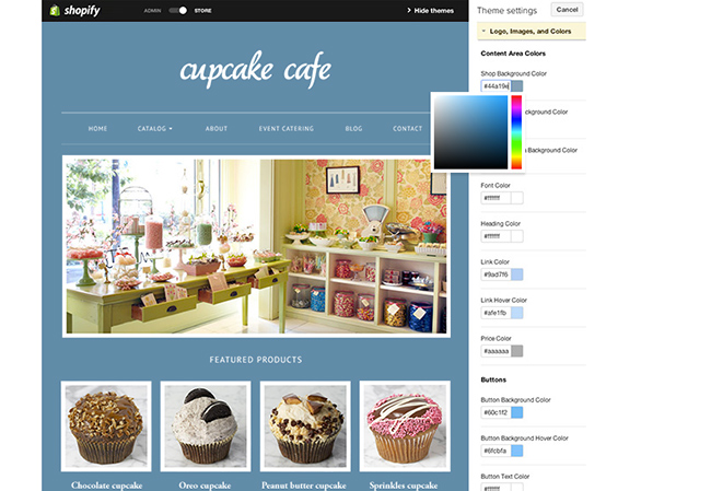think-entrepreneurship-screen-shot-shopify-custom-design-color-palette