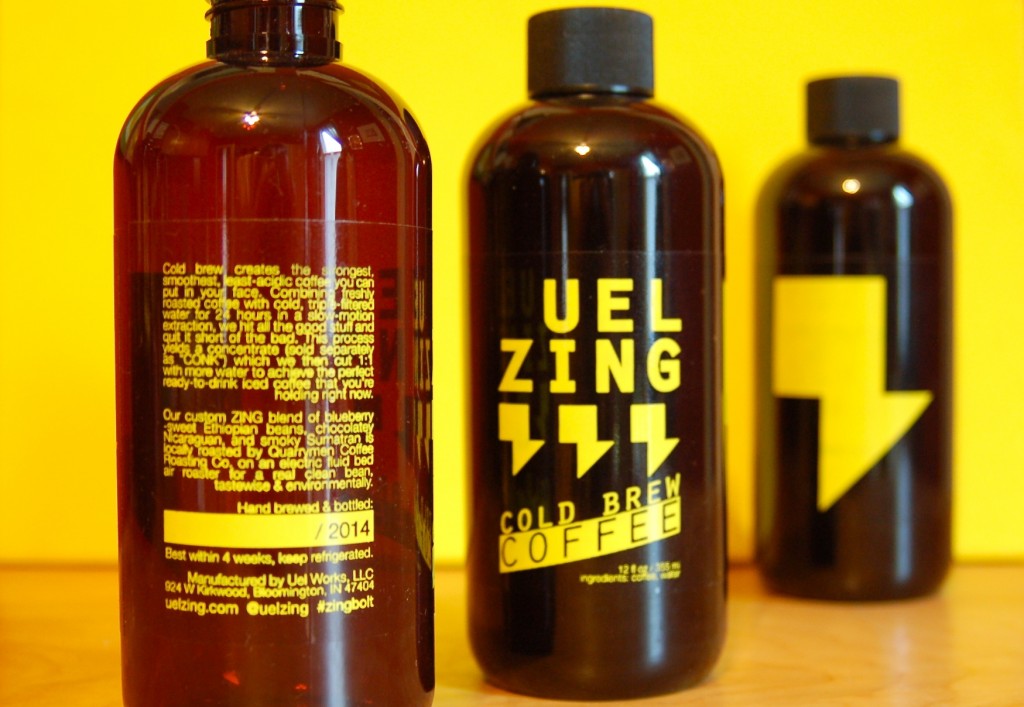 UEL ZING coffee - bottles perspective