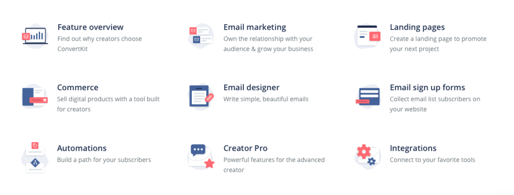 ConvertKit email marketing features