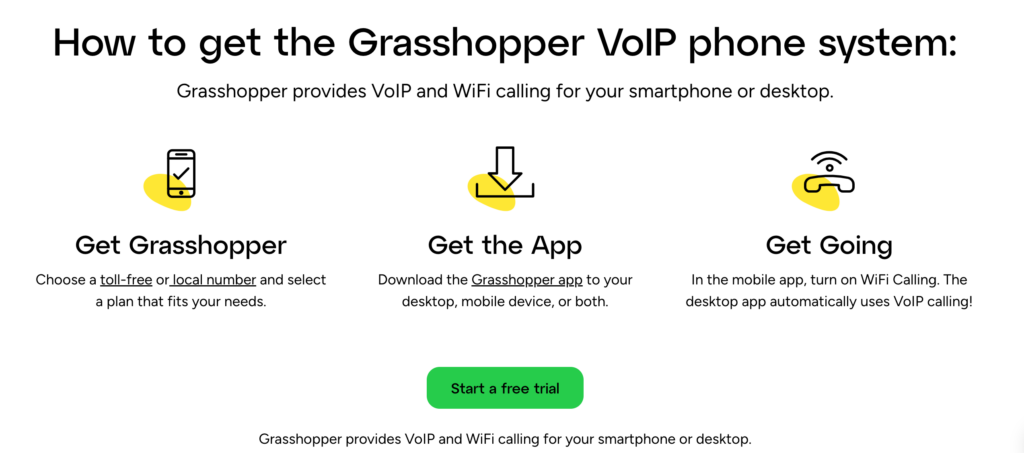 Grasshopper 800 Number Mobile Desktop Grasshopper VoIP